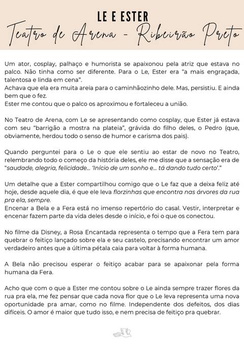 História Le e Ester
'