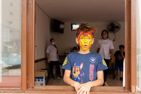 Jogo da medusa em festa infantil na cidade de São Bernardo do Campo - SP'