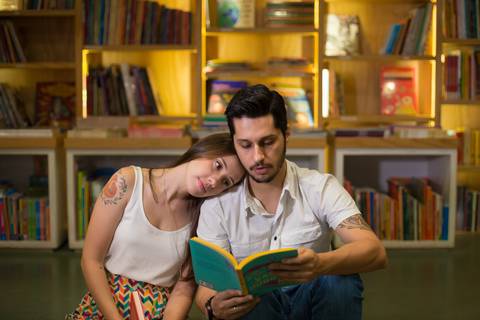 pre wedding carol e rafa livraria da travessa ribeirão shopping ribeirão preto sp'