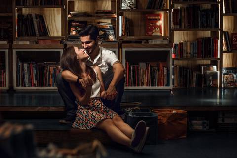 pre wedding carol e rafa livraria da travessa ribeirão shopping ribeirão preto sp'