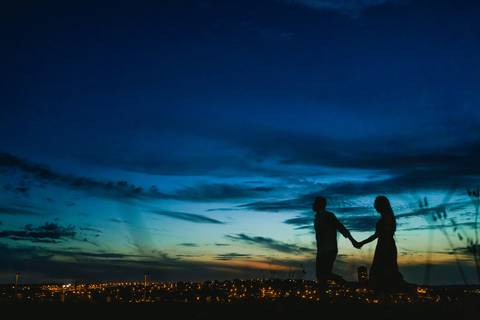 pre wedding urbano por do sol noturno ribeirao preto sp'