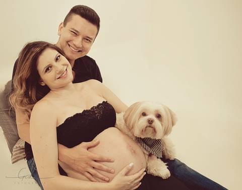 Ensaio Gestante com Pet
Fotografia em Estúdio Fotográfico com  cão,
Casal grávidos com cachorro Maltês
Foto Gravidez Pet Friendly
Fotógrafa Gabriella Arruda
Estúdio Gabi Fotografia
São Paulo - SP
www.gabi.fot.br'