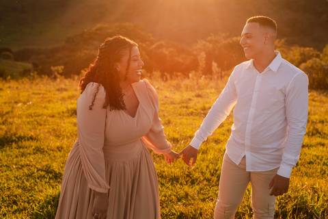 Casal evangélico por do sol'