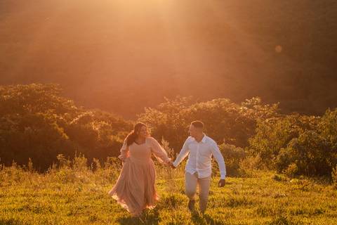 ensaio pré casamento por do sol'