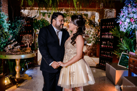 foto com pai na festa 15 anos'