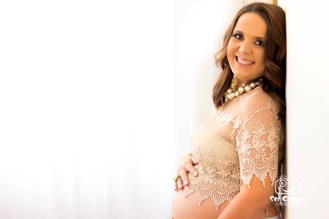 Bela foto de perfil de gestante'