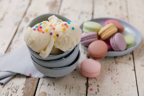 Sessão de fotos de sorvete'