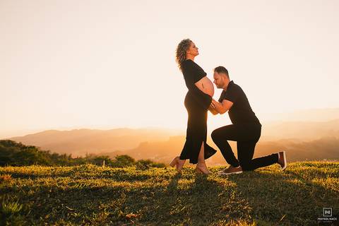 fotos de gravidez no por do sol'