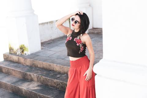 blogueira posando para ensaio fotografico'