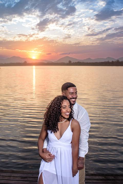 Ensaio de casamento no por do sol'