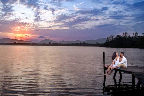 Pre Wedding no por do sol'