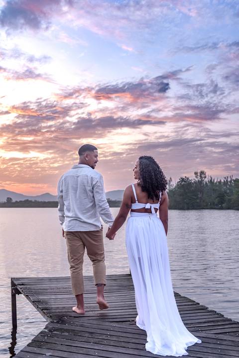 Pre Wedding no por do sol'