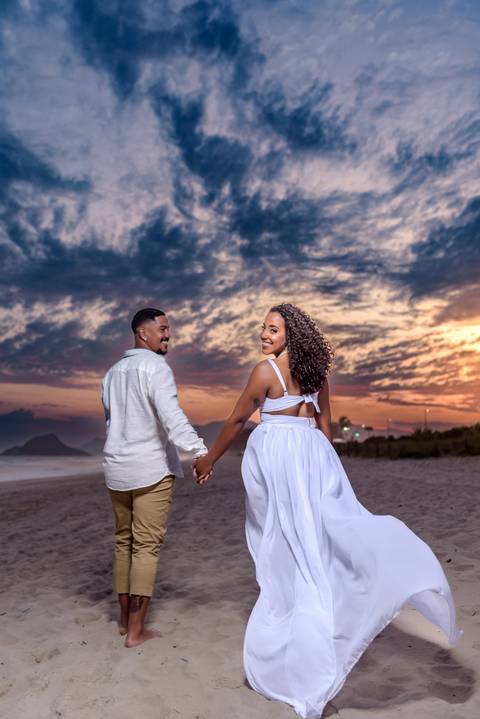 Pre Wedding no por do sol'