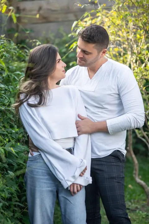 Fotos do casal na cabana '