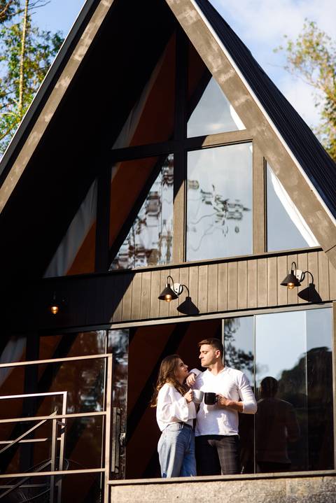 Varanda da cabana em teresópolis'