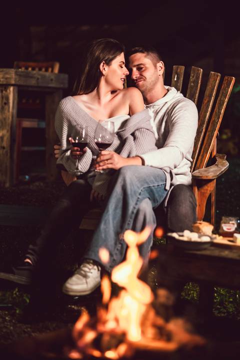 Fotos românticas na cabana       ( Refúgios das cabana)'