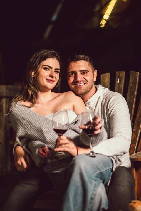 Ensaio pré-wedding cabana vinho e fogo'