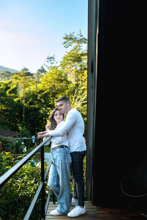 Cabana rústica para ensaio pré-wedding'