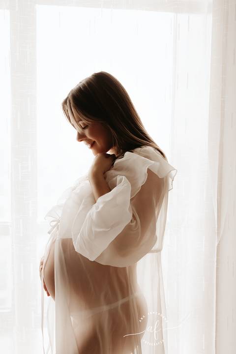 foto grávida quarto boho chic'