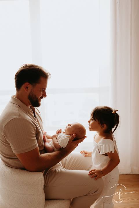 Foto pai e filhos'