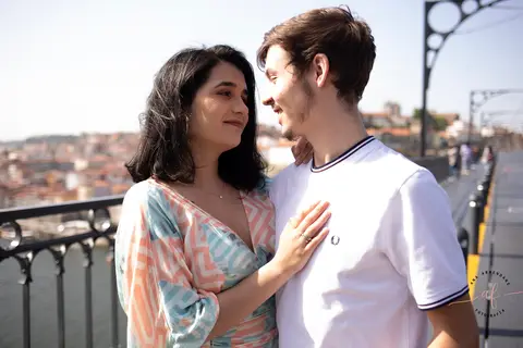 fotos casal na ponte Dom luis porto'