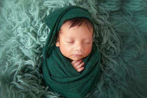 Bebê casulinho no esnsaio newborn '