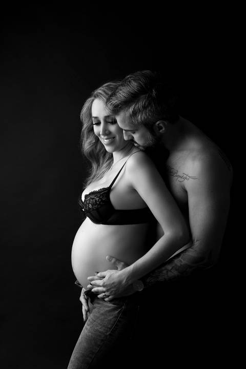 ensaio gestante brasília, águas claras, DF, foto em preto e branco'