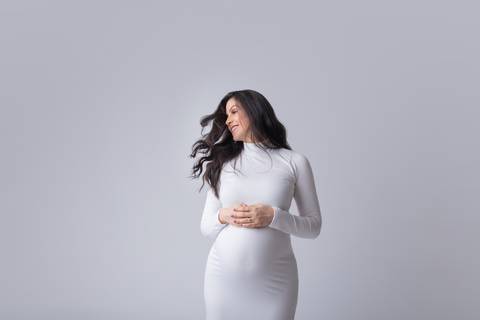 Gestante em Brasília, ensaio em estúdio Águas Claras'