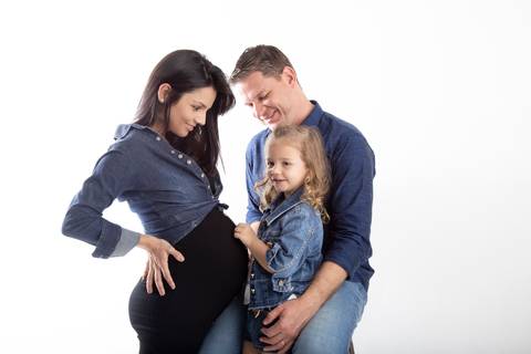 fotografia de gestante em estúdio Águas Claras '