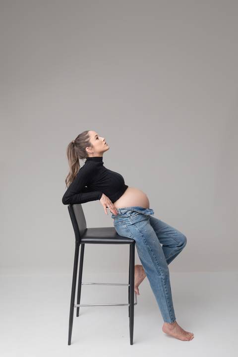 Fotografia de gestante em estúdio Brasilia'