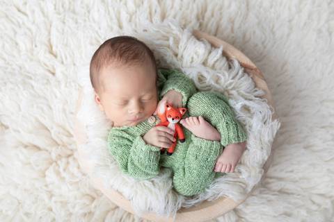 Rapozinha no ensaio Newborn em Brasília'