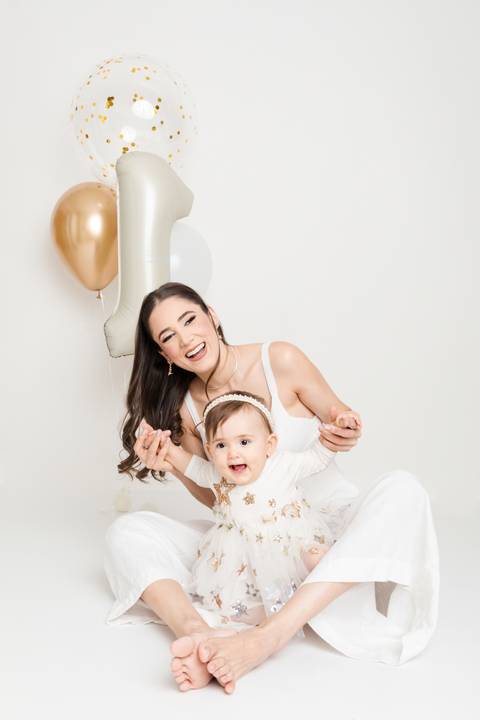 Smash the cake minimalista menina'