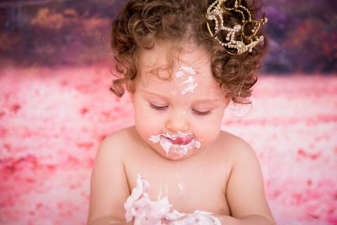 Que delicia de bolo de smash the cake, tema princesa em Brasilia DF, Gabi Aine '