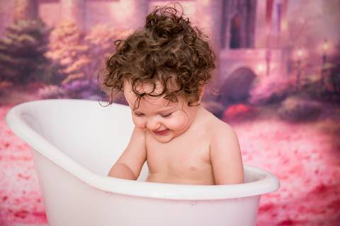 Farra no banho ensaio smah the cake, tema princesa, Gabi Aine, Brasília DF'