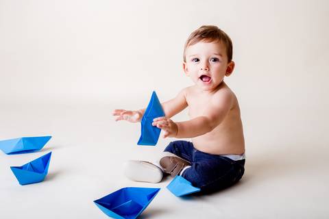 ensaio bebê barquinho, acompanhamento de niove meses'