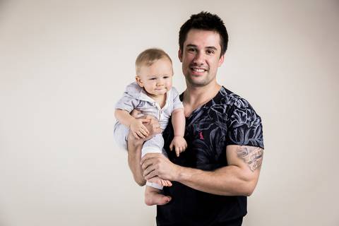 foto papai e bebê acompanhamento do primeiro ano, Gabi Aine'