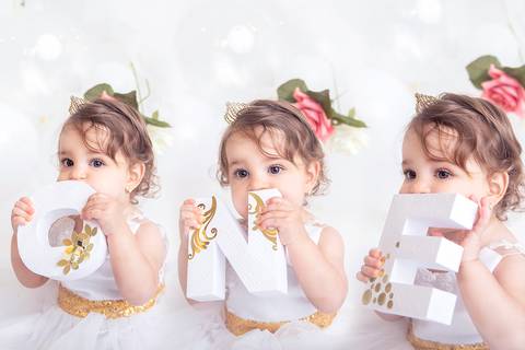 Primeiro ano do bebê, smash the cake'