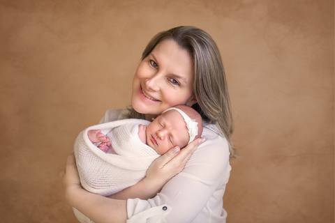 Mamae e eu no Ensaio Newborn Brasília'