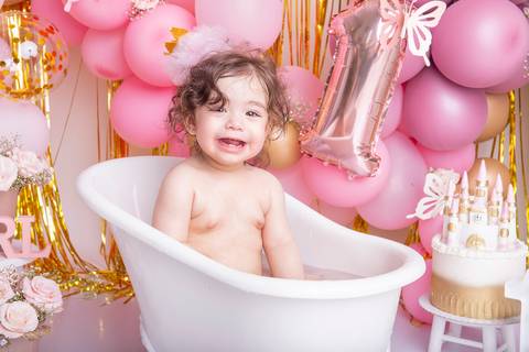 Hora do banho smash the cake em Brasilia DF'