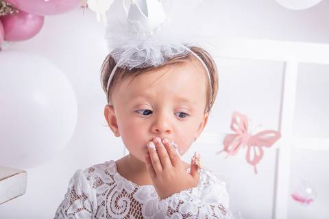 Smash The Cake Ensaio com bolo jardim '