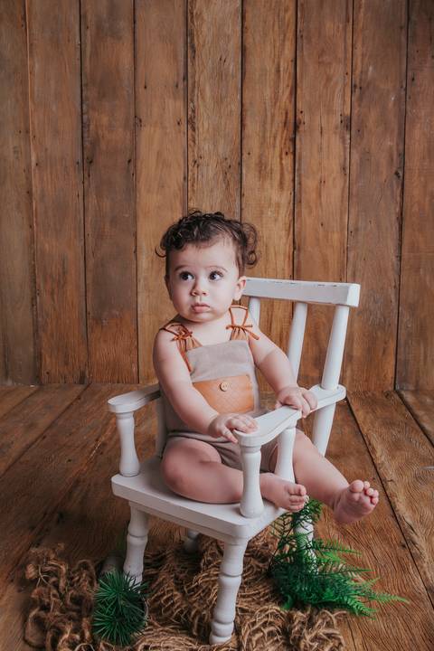 Ensaio de acompanhamento, bebê de 6 meses'