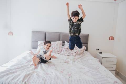 Ensaio em casa, lifestyle, cama dos pais'