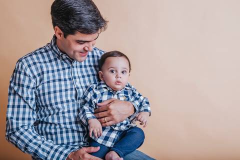 Papai e eu, acompanhamento primeiro ano, ensaio Bebê'