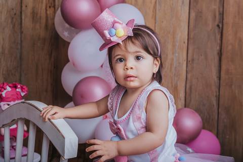 ja sei ficar de pé, primeiro ano de vida, ensaio de acompanhamento, tema circo rosa, ágas claras Brasilia DF'