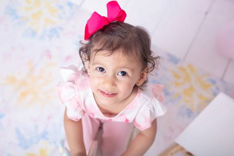 ensaio tema tie day, tieday, ensaio 2 anos menina, rosa, Gabi Aine'