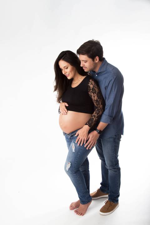 Ensaio Gestante em estúdio, Gabi Aine, Brasília DF'