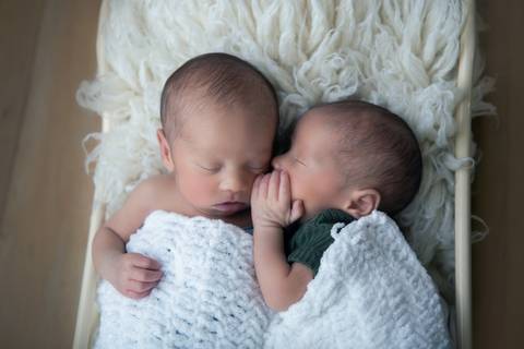 Vou te contar uma histórinha na caminha gêmeo, Newborn '