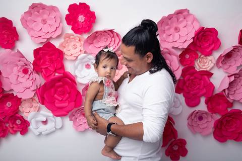 Ensaio papai, smash the cake '