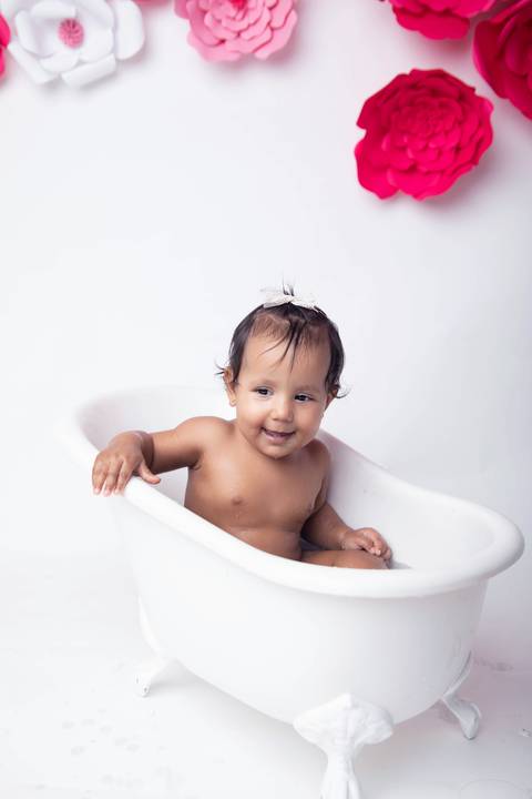 Smash The Cake Banho é bom Cenário rosa'