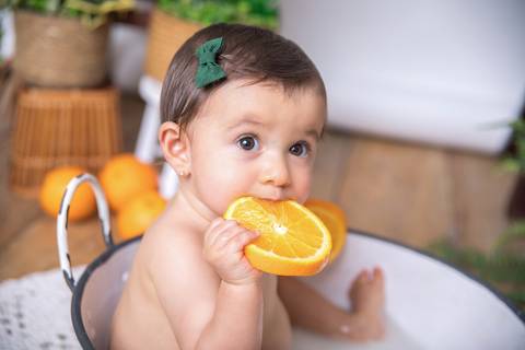 laranja doce, ensaio infantil, banho de leite'
